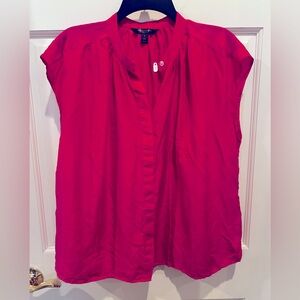 Banana Republic 100% silk blouse in hot pink